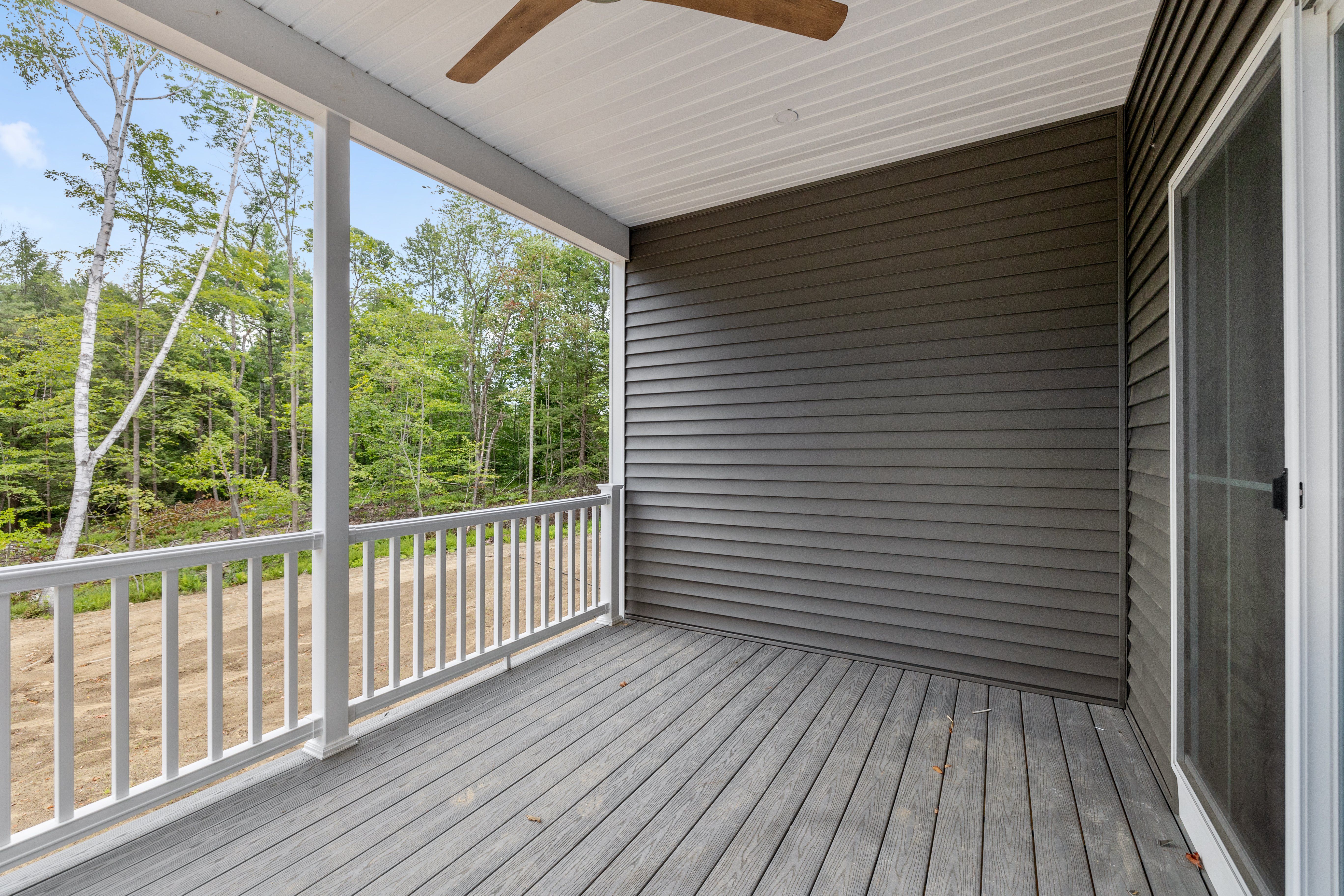 Residential porch accented with vinyl siding in Anne Arundel County, MD.